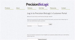 Desktop Screenshot of my.precisionbiologic.com