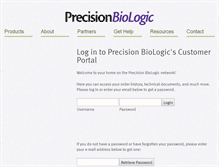 Tablet Screenshot of my.precisionbiologic.com